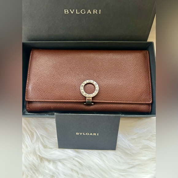 BVLGARI Long Leather Wallet Full Inclusion - Picture 11 of 15